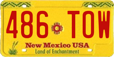 NM license plate 486TOW