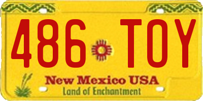 NM license plate 486TOY