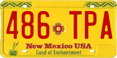 NM license plate 486TPA