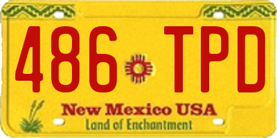 NM license plate 486TPD