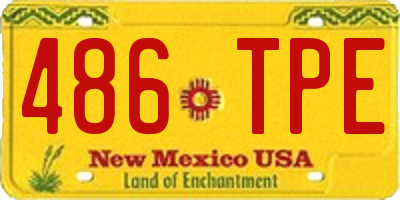 NM license plate 486TPE