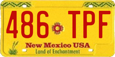 NM license plate 486TPF