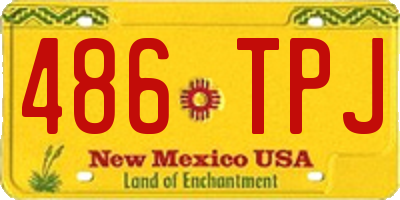 NM license plate 486TPJ