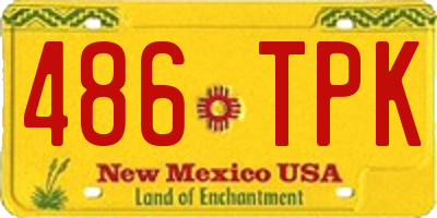 NM license plate 486TPK