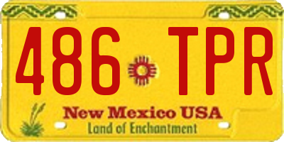 NM license plate 486TPR