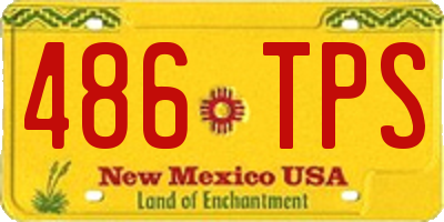 NM license plate 486TPS
