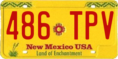 NM license plate 486TPV