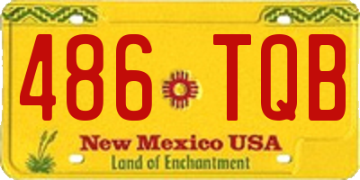 NM license plate 486TQB