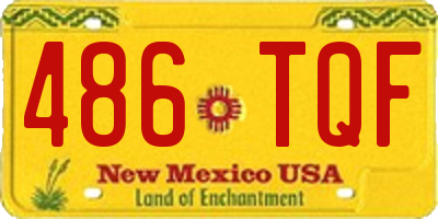 NM license plate 486TQF