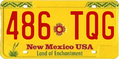 NM license plate 486TQG