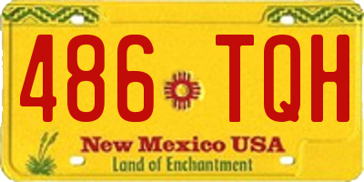NM license plate 486TQH