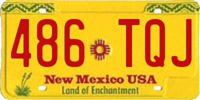 NM license plate 486TQJ
