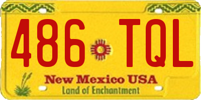 NM license plate 486TQL