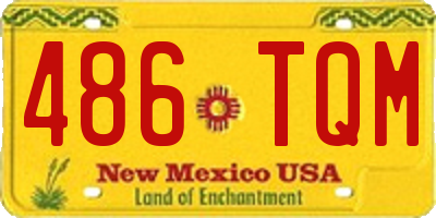 NM license plate 486TQM