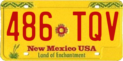 NM license plate 486TQV