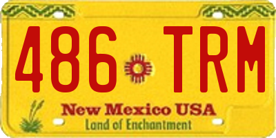NM license plate 486TRM