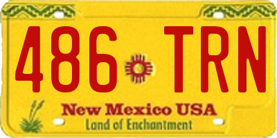 NM license plate 486TRN