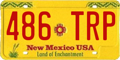 NM license plate 486TRP