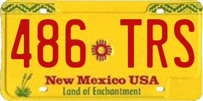 NM license plate 486TRS