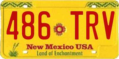 NM license plate 486TRV