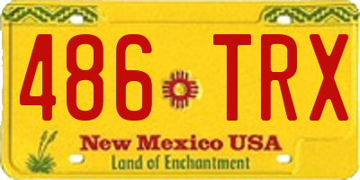 NM license plate 486TRX