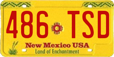 NM license plate 486TSD