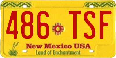 NM license plate 486TSF
