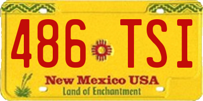 NM license plate 486TSI