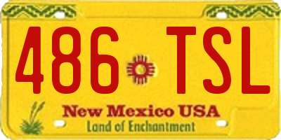 NM license plate 486TSL