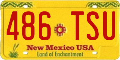 NM license plate 486TSU