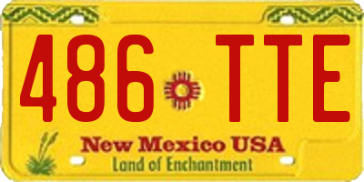 NM license plate 486TTE
