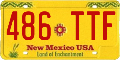 NM license plate 486TTF