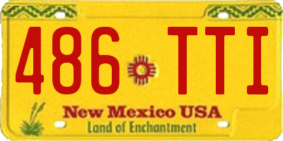 NM license plate 486TTI