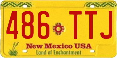NM license plate 486TTJ