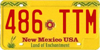 NM license plate 486TTM