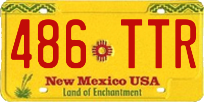 NM license plate 486TTR