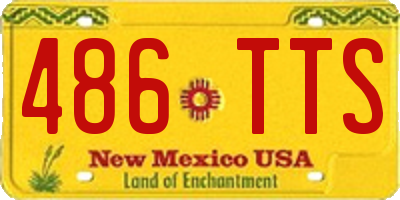 NM license plate 486TTS