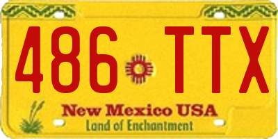 NM license plate 486TTX