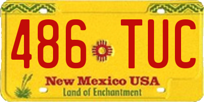NM license plate 486TUC