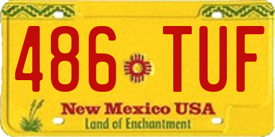 NM license plate 486TUF