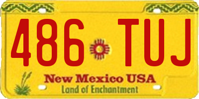 NM license plate 486TUJ