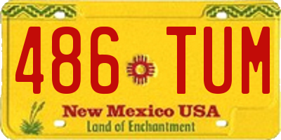 NM license plate 486TUM