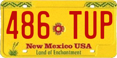 NM license plate 486TUP