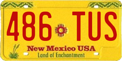 NM license plate 486TUS