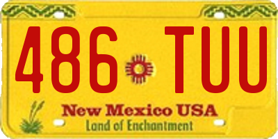 NM license plate 486TUU