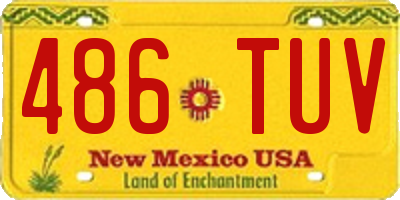 NM license plate 486TUV