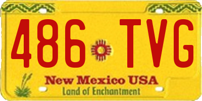 NM license plate 486TVG