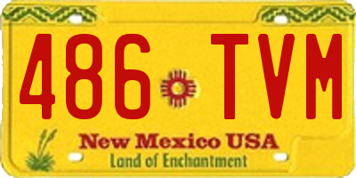 NM license plate 486TVM