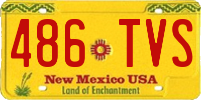 NM license plate 486TVS