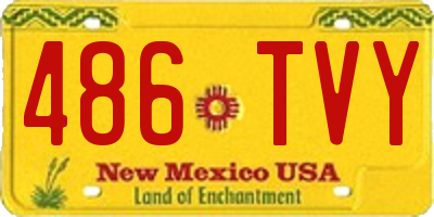 NM license plate 486TVY